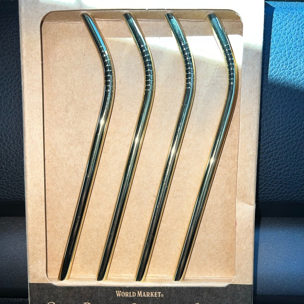 World Market Gold Plated Straws - Picture 3 of 3